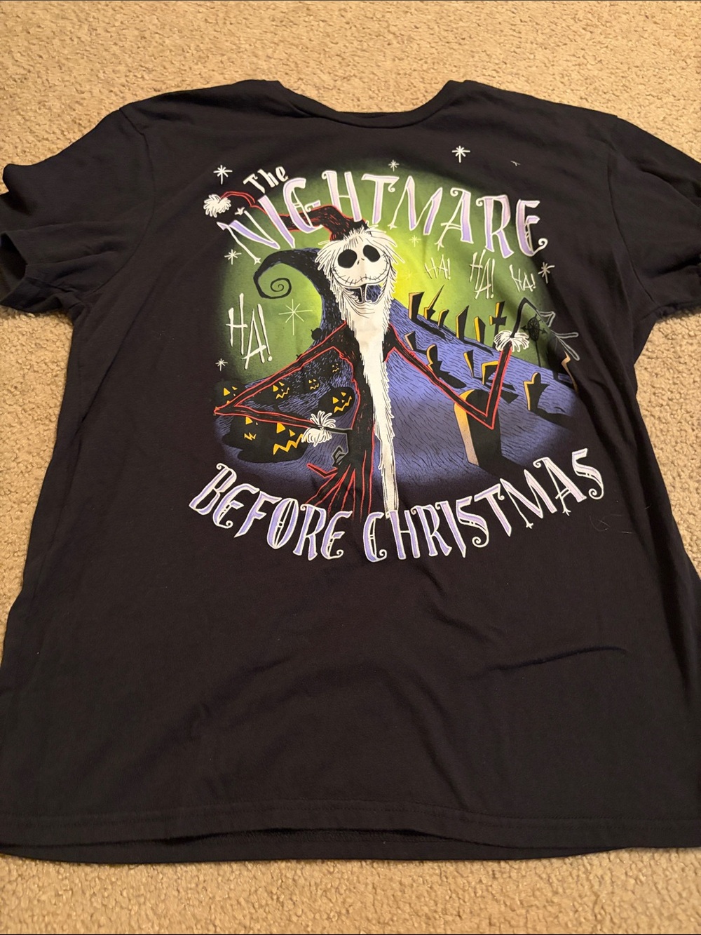 Disney Black The Nightmare Before Christmas Jack Skellington Graphic Tee